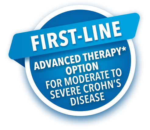 First-line advanced therapy option for moderate to severe crohn’s disease